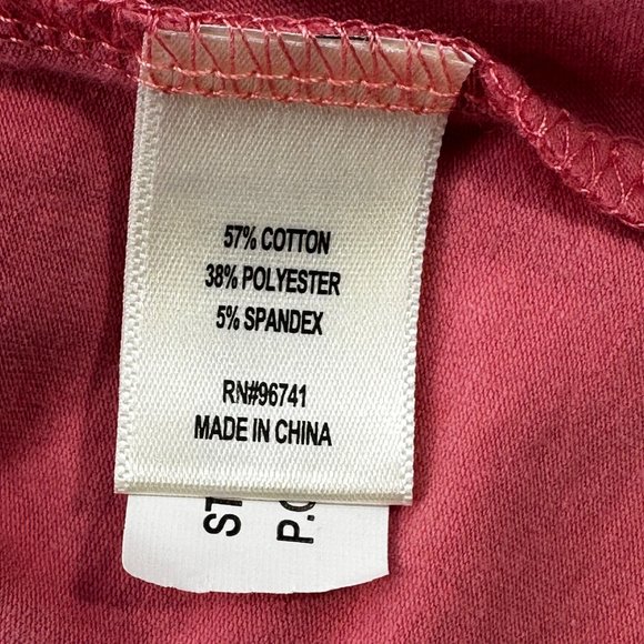 Selfie Women's Sz Medium Long Sleeve Tee Shirt Gather And Tied On Front Pink New - Picture 5 of 16